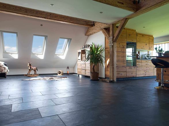 Alt liebt neu - und mit Holz und Schiefer entsteht der WOW-Effekt!