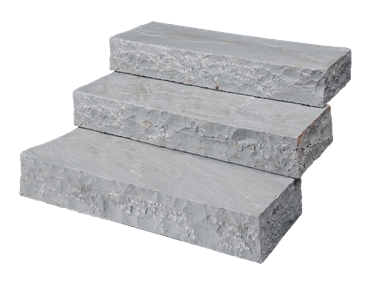 Blockstufen Sandstein Kandla Grey freigestellt