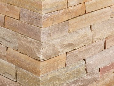 Mauersteine Quarzit Irish Gold Zuschnitt