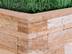 Mauersteine Travertin Gold mit Gras