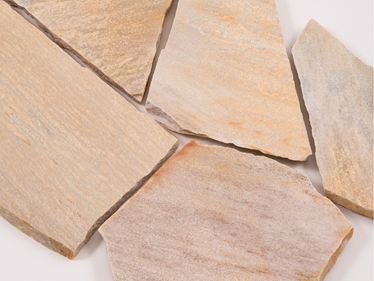 Polygonalplatten Quarzit Rio Dorado Gelb