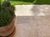 Terrassenplatten Travertin Medium Select mit Blumentopf