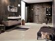 Badezimmer mit Betonoptik-Fliesen Pure Sand