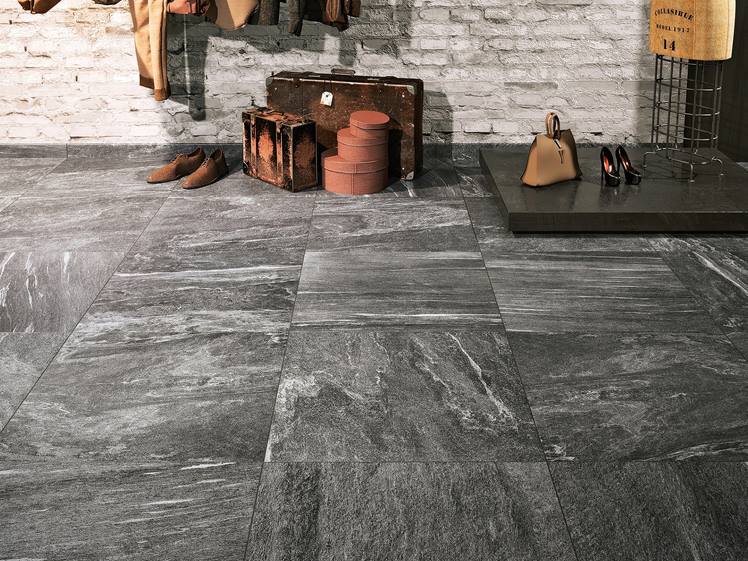 Feinsteinzeug-Fliesen in Granit-Optik Dolomit Black