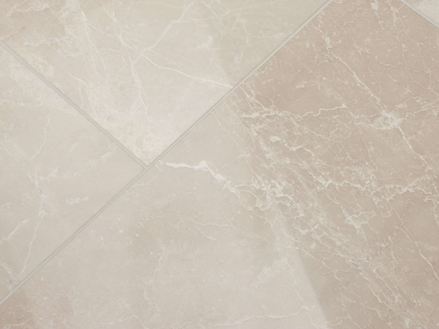 Marmor-Fliesen Burdur Cream, Detailaufnahme einer Fuge