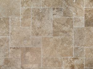 Travertin kommt im römischen Verband besonders zur Geltung Fliesen Travertin Classic Country von oben