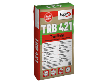 Ein Sack Trassbinder für die Verlegung von Fliesen