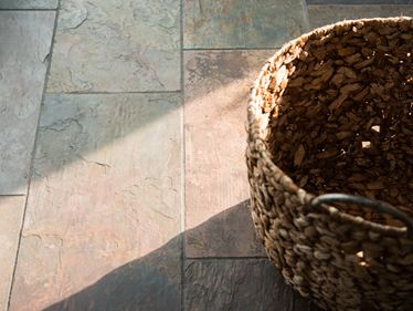 Carrelage Peacock Multicolor, en ardoise brute