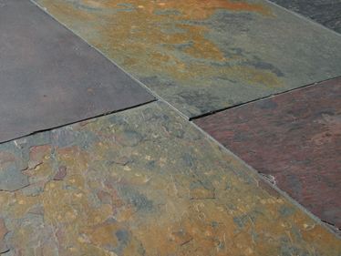 Carreau d'ardoise Peacock Multicolor en gros plan