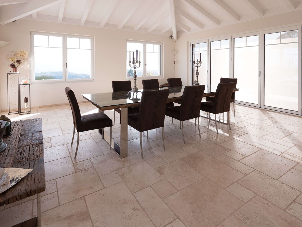 Travertinfliese Light getrommelt nicht gespachtelt108