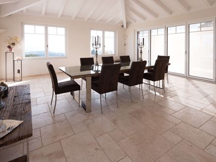 Travertinfliese Light getrommelt nicht gespachtelt108