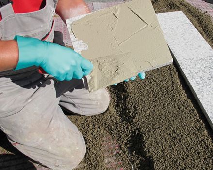 Einkornmoertel auf Schottertragschicht kleinerAusschnitt