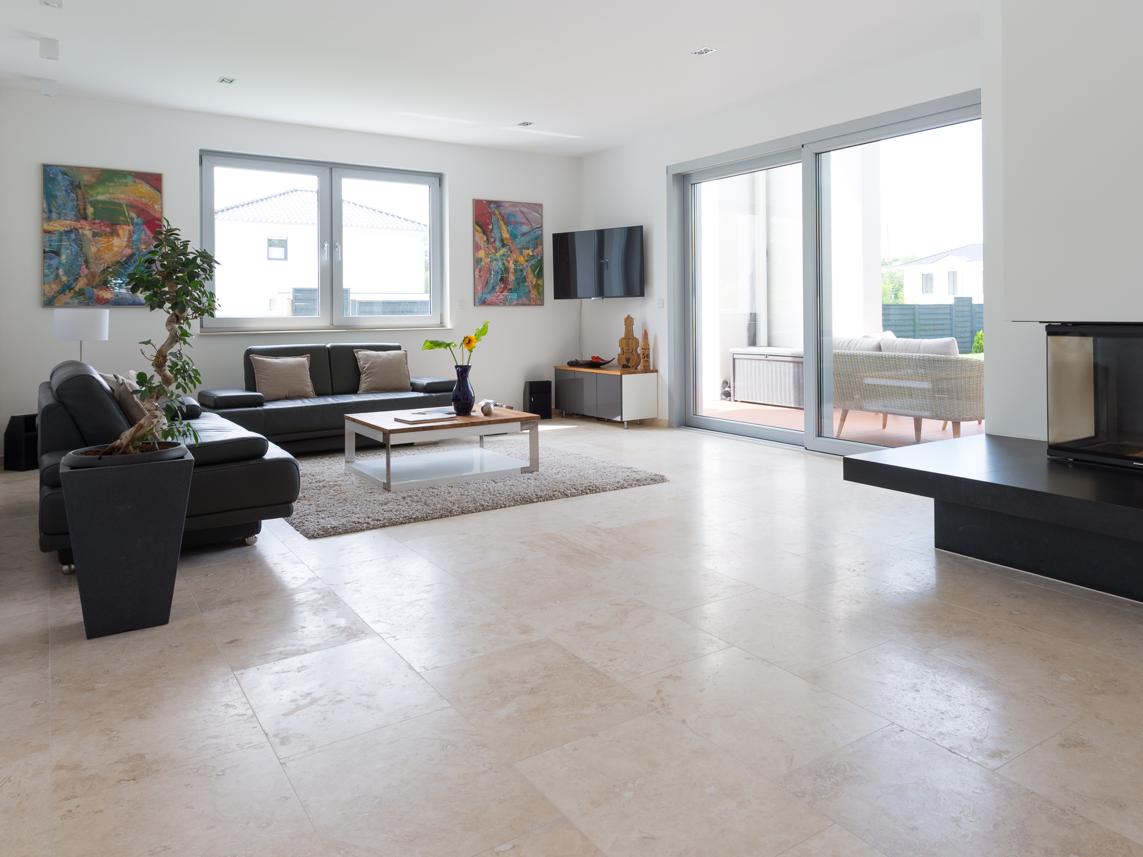 Moderne TravertinFliesen Classic Light jonastone Naturstein