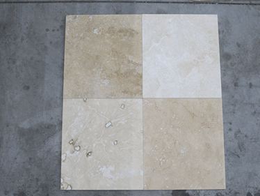 Travertinmix Fliesen Sonderposten geschliffen innen